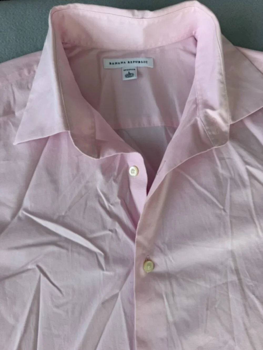 Banana Republic Men casual button down shirt, Stretch, size: Large